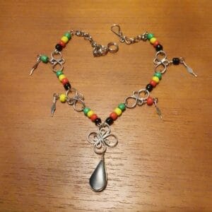 Rasta dainty ankle bracelet