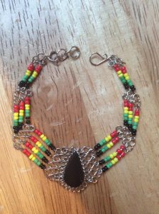Peruvian dainty Rasta bracelet
