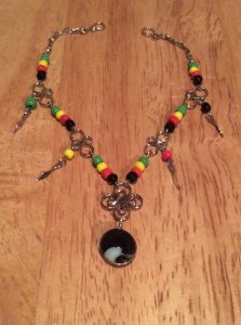 Rasta dainty ankle bracelet