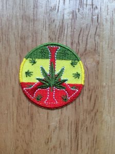 Peace sign leaf patch