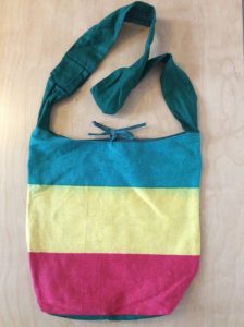 Red, Gold and Green stripe bag