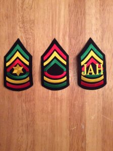 Rasta chevron patches
