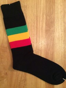 Rasta stripe socks