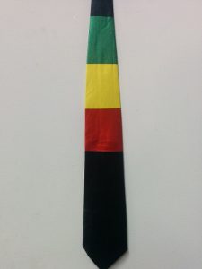 Rasta striped tie