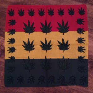 Bandana -broad rasta stripe with leaf