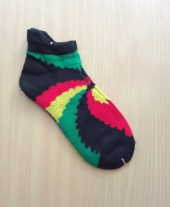 Rasta swirl ankle/trainer socks