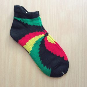 Rasta swirl ankle/trainer socks