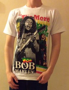 Bob Marley tshirt...The more I smoke...