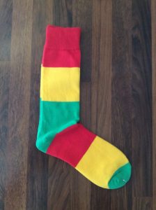 Red, Gold and Green socks