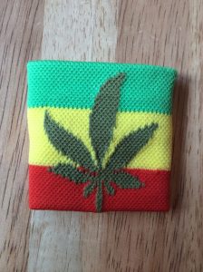Rasta leaf sweatband