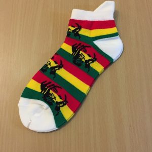 Bob Marley ankle socks - white