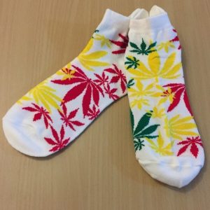 Leaf ankle/trainer socks - white