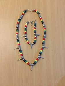 Rasta bracelet and necklace set - Style 2