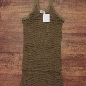 Khaki string vest