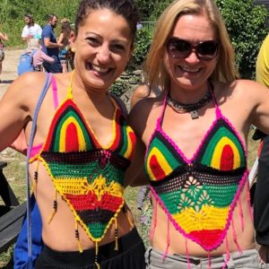 Knitted triangle Rasta top