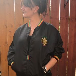 satin jacket - Unisex - black