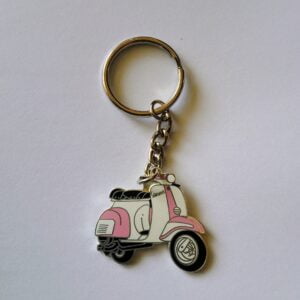 Pink/ White Vespa keyring