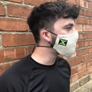 Hemp Jamaica flag face mask