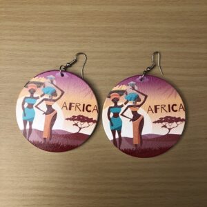 African sunset earrings