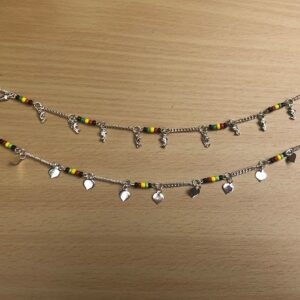 Heart/Dolphin anklet