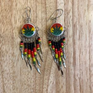 Leaf cascade earrings