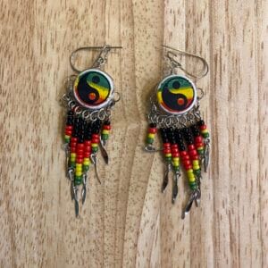 Yin Yang cascade earrings