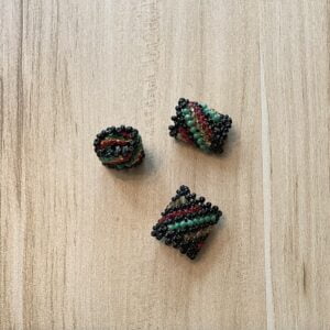 Rasta dreadlock bead - set of 3
