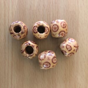 Wood dreadlock bead - style 2