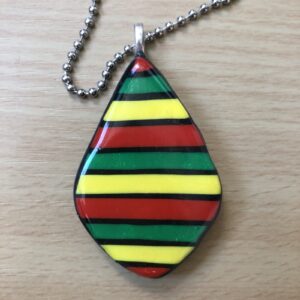 Rasta handmade stripe necklace