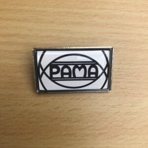 Pama record label pin badge