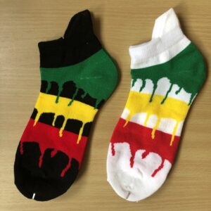 Rasta splash ankle socks