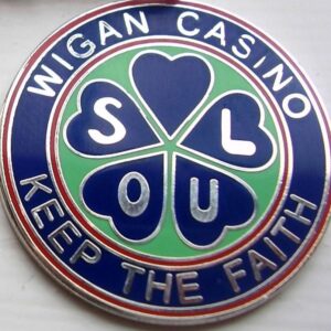 Wigan Casino clover badge