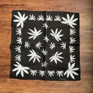 Black & White leaf bandana