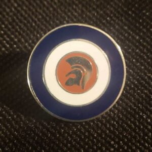 Mod target Trojan pin badge