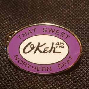 Okeh Northern Soul pin badge