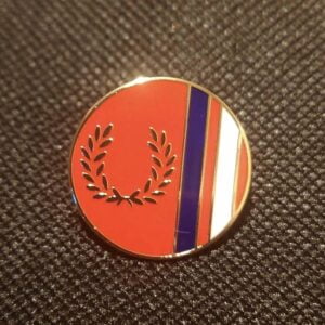 Fred Perry Laurel red pin badge