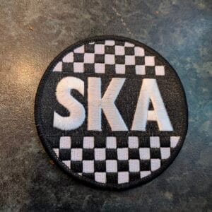 Round Ska chequered patch