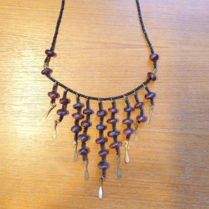 Seeded African choker necklace