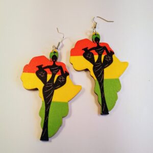 Mama Africa Wooden Earrings