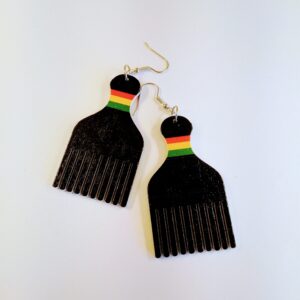 Small Afro/Rasta Stripe Earrings