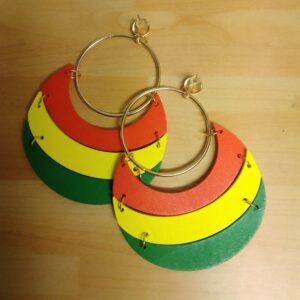 Large Rasta Earrings