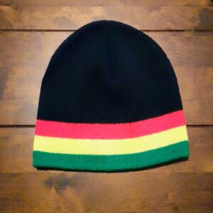 Beanie hat Rasta stripe