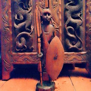 Vintage Carved Wooden Tribesman