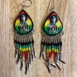 Bob Marley teardrop earrings