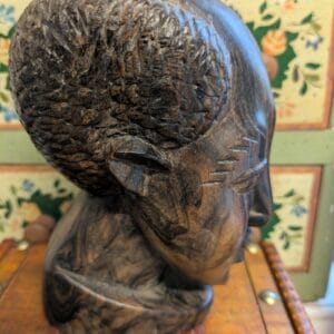 Vintage solid wood carved figurine