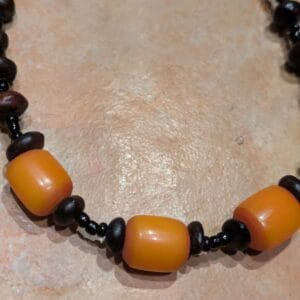 Massai/Tanzania Amber Resin Necklace